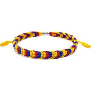 Country Flag Crystal Copper Wrist Wrap Bracelet for Women Men Cultural Gift